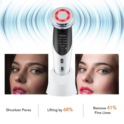 7 in 1 Face Lift Device -  Cleansing Rejuvenation Rose Cosmetics