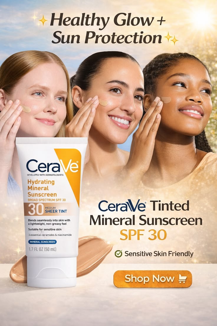 CeraVe Hydrating Mineral Sunscreen SPF 30 – Buy 1, Get 1 Free