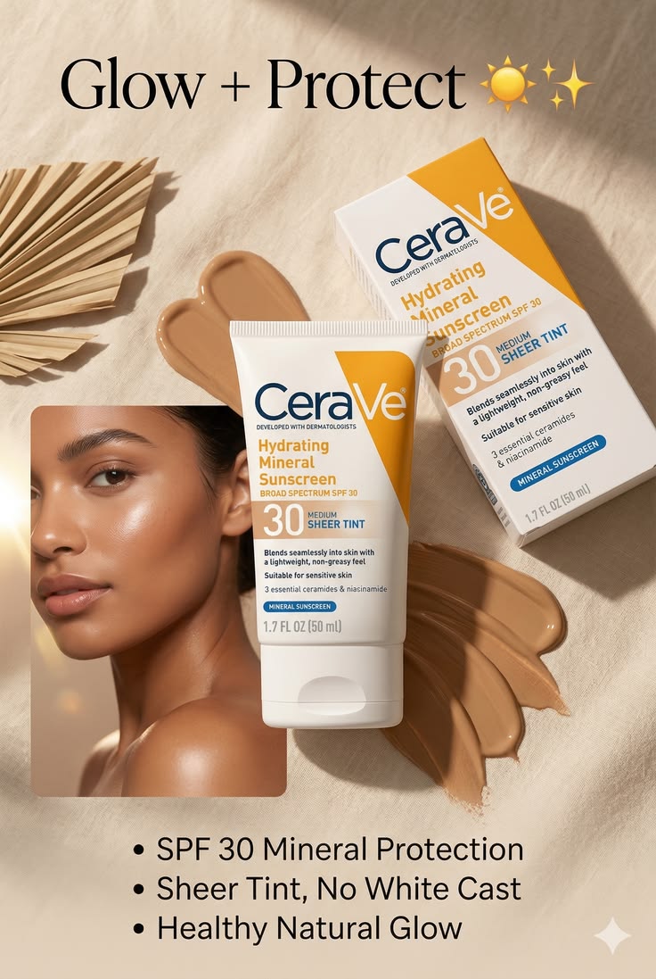 CeraVe Hydrating Mineral Sunscreen SPF 30 – Buy 1, Get 1 Free