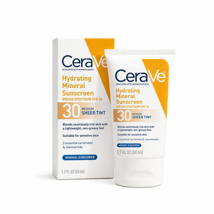 CeraVe Hydrating Mineral Sunscreen SPF 30 – Buy 1, Get 1 Free