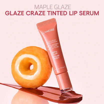 LANEIGE Glaze Craze Tinted Lip Serum + Lip Sleeping Mask Duo – Hydrating, Smoothing & High-Shine Lip Care | 50% OFF