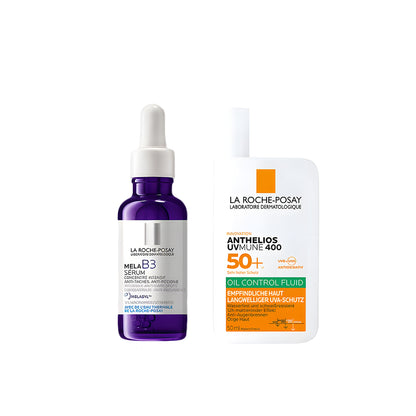 La Roche-Posay Duo (Mela B3 Serum+Anthelios UVMune 400 Oil Control Fluid SPF50+) — Buy 1 Get 1 Free