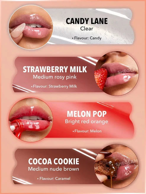 4 Pieces Sheglam Crystal Glaze lip Care